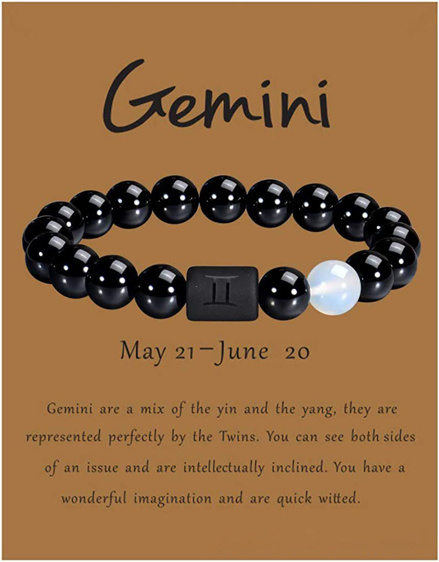 Bracciale astrologico perle naturali con segno zodiacale oroscopo - 12 costellazioni