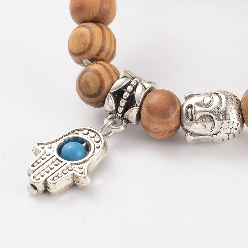 Bracciale portafortuna amuleto mano di Fatima