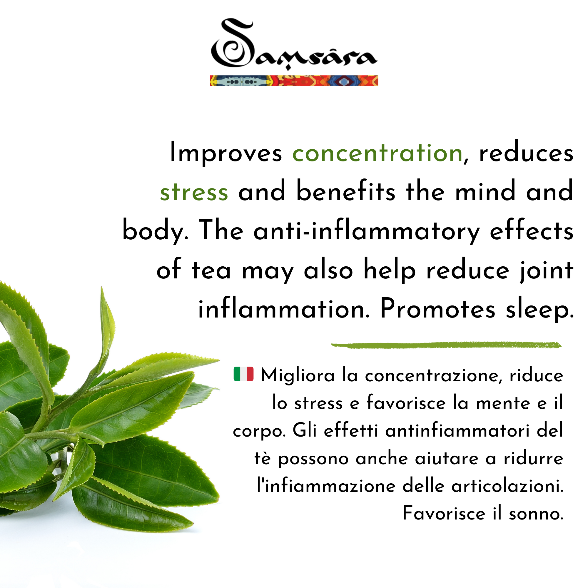 Samsara - 100% natural powder incense - tea and agarwood
