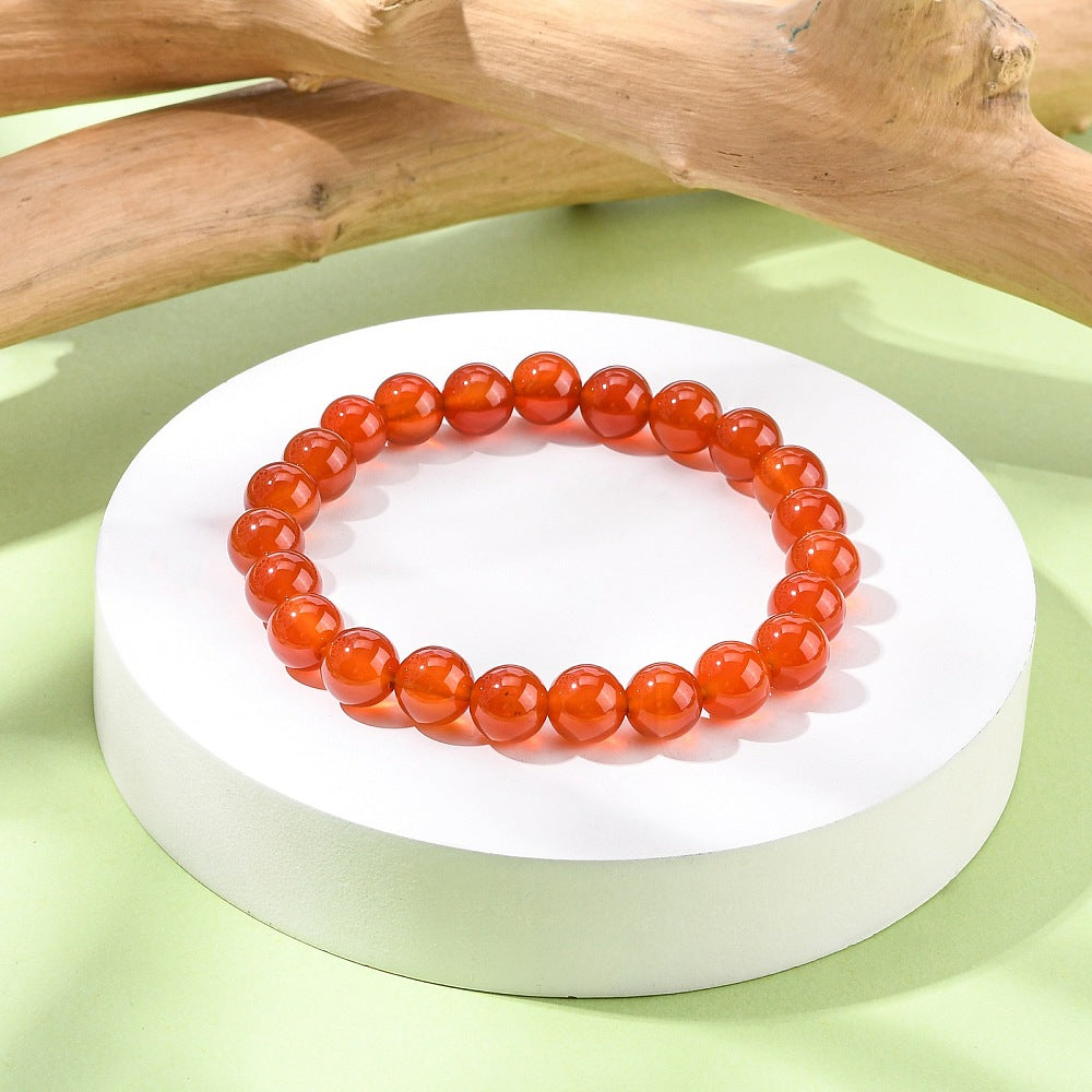 Bracciale elastico in Pietra Corniola - Controllo del flusso energetico e bilanciamento