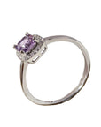 Anello con Ametista in argento 925 - Regolabile