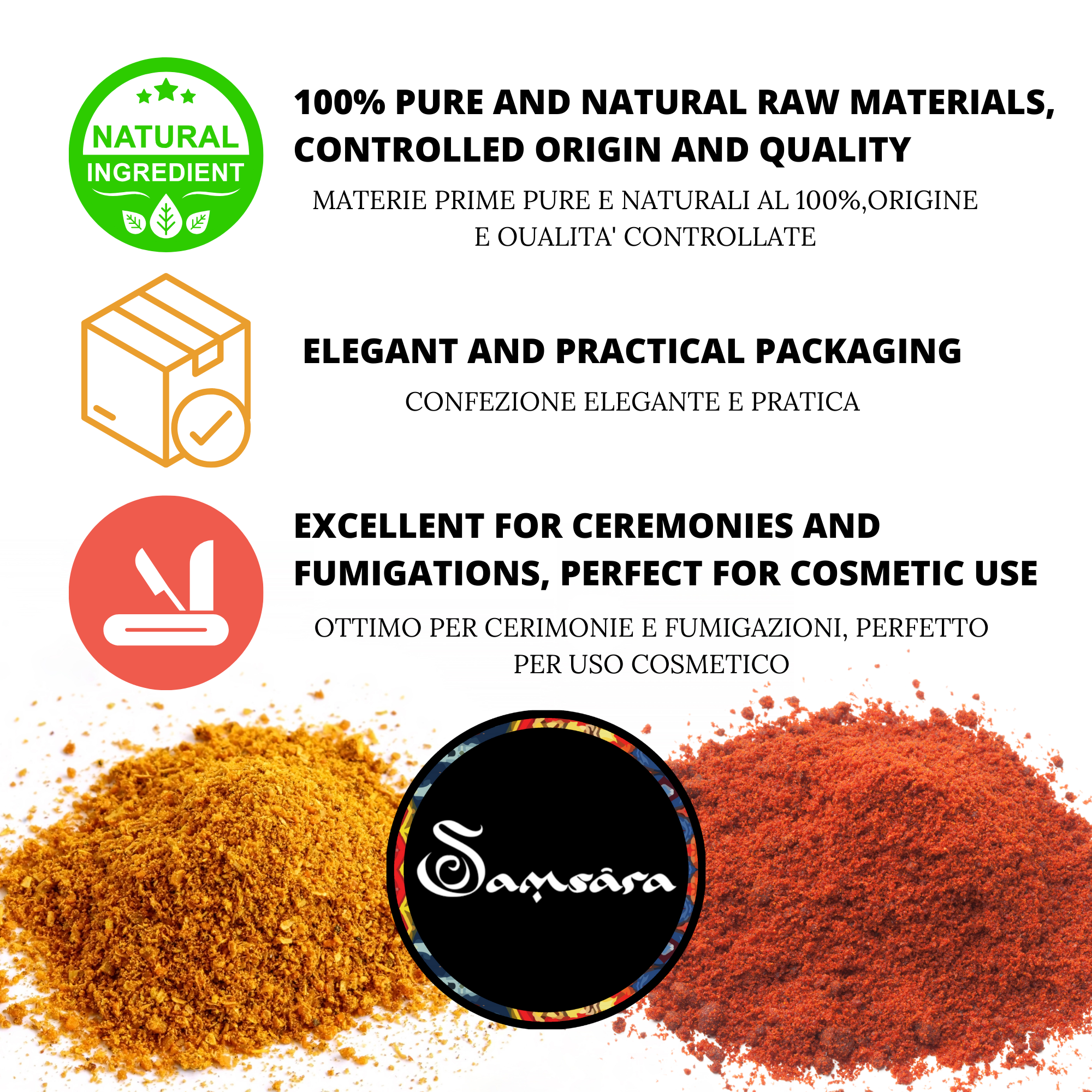 Samsara - 100% natural powder incense - tea and agarwood