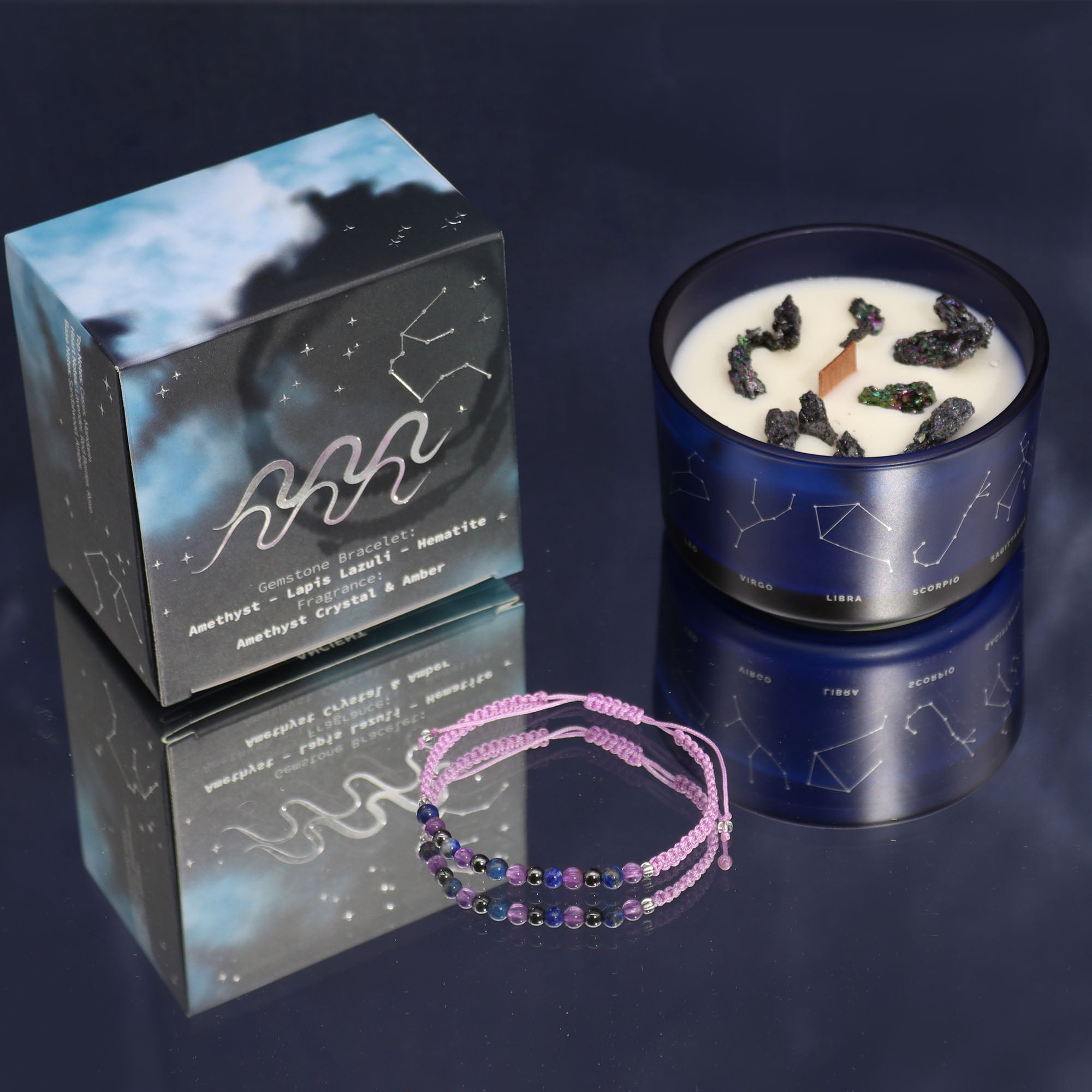 CANDELA ZODIACO CON BRACCIALE - Acquario