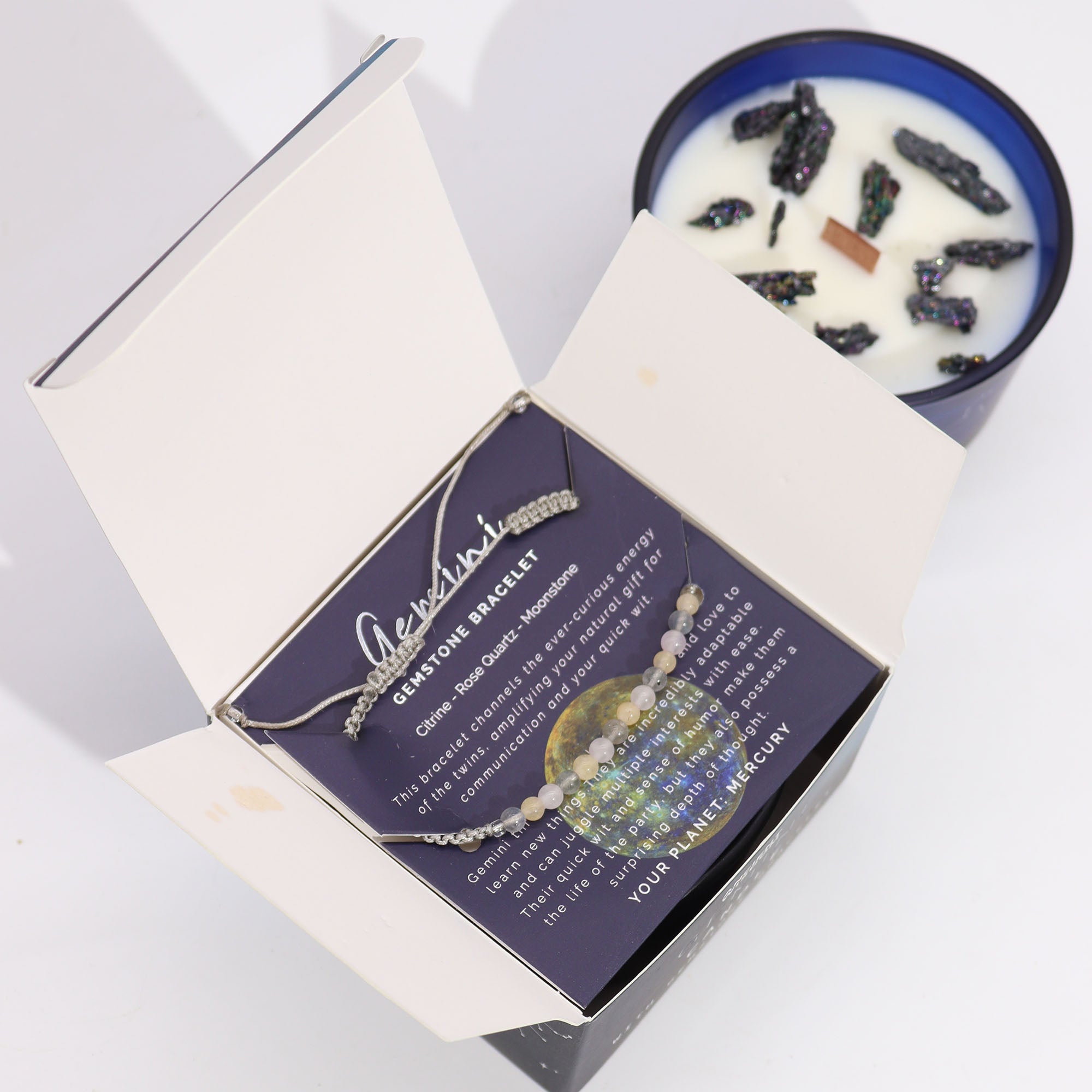 CANDELA ZODIACO CON BRACCIALE - Gemelli