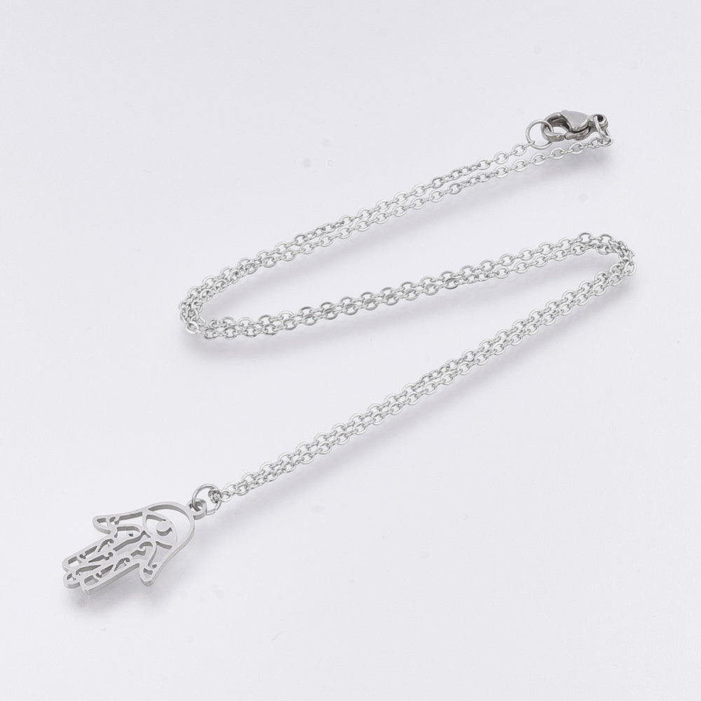 Collana Mano di Fatima in acciaio inossidabile 201 - Hamsa hand