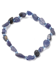 Bracciale Elastico in Pepite di Tanzanite - chiarezza mentale e serenità