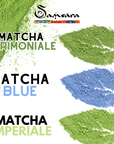 SAMSARA - Matcha Kit, Libro Illustrativo e 15 ricette - Matcha Blu, Te Matcha Cerimoniale e Imperiale - 10g cad - Rituale Giapponese con Chasen e Chasaku