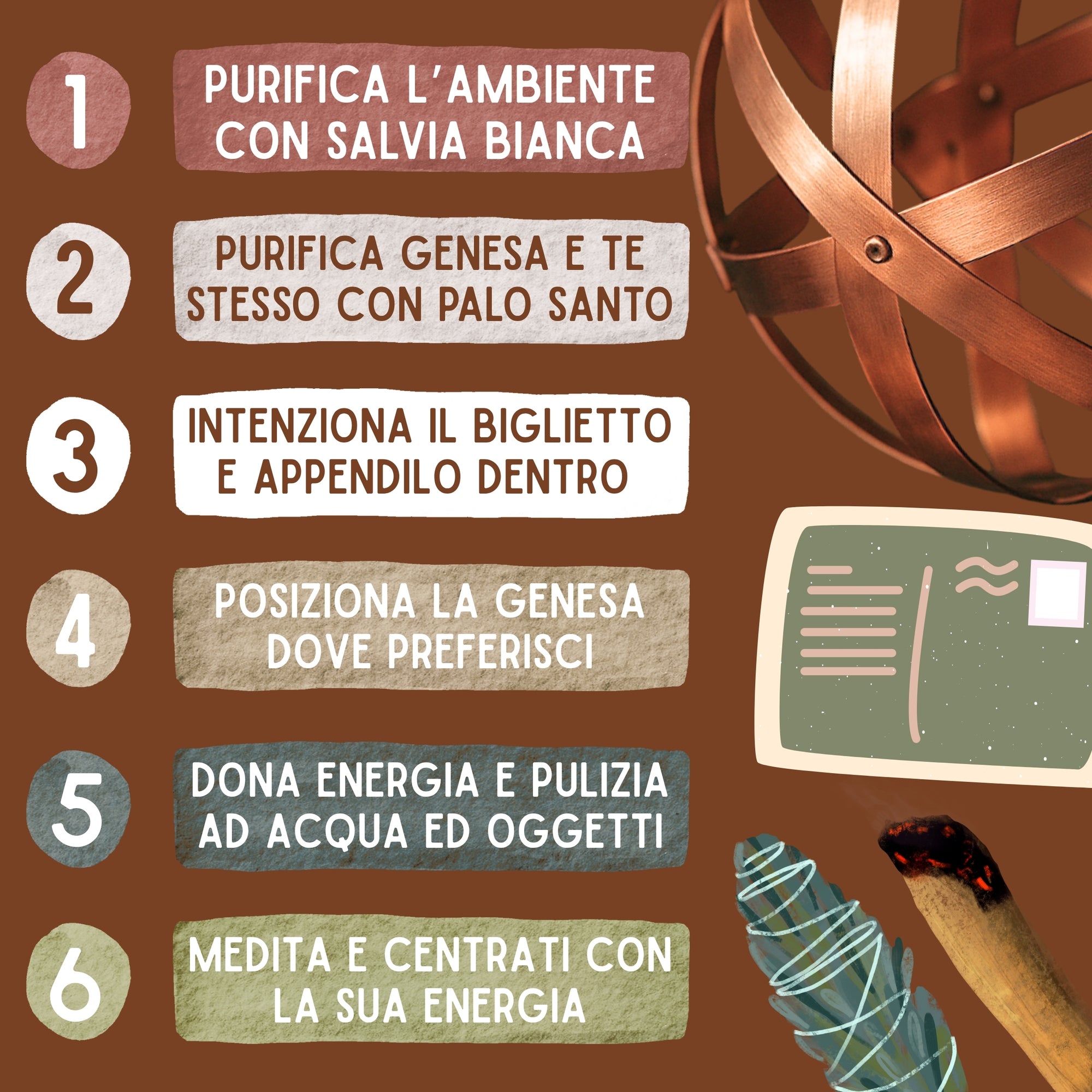 Genesa Crystal in Rame crudo 99% | artigianale, incluso kit intenzione e purificazione