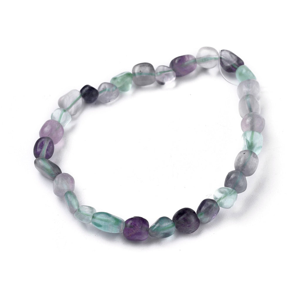 Elastic bracelet with fluorite pepper - mental clarity and emotional calm