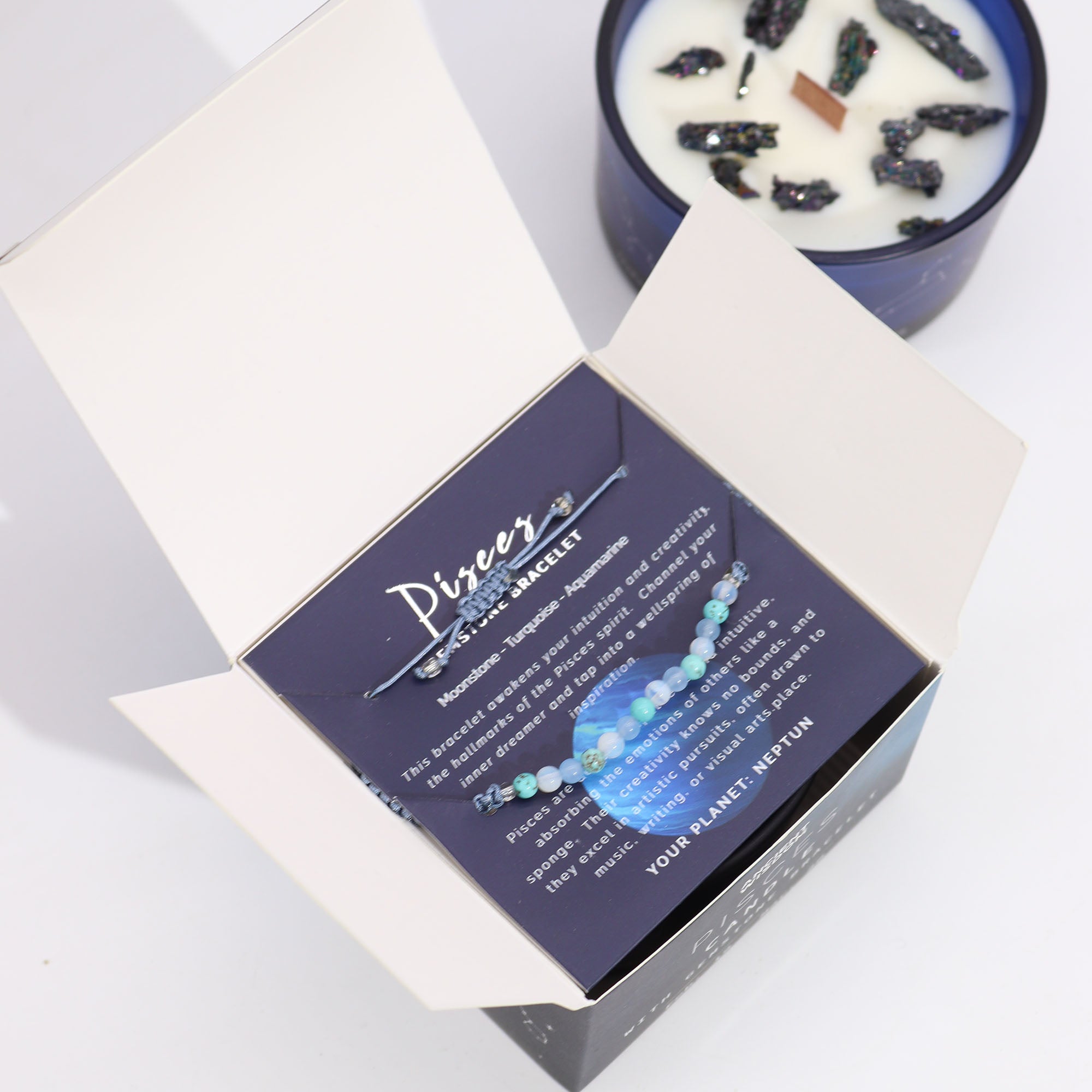 CANDELA ZODIACO CON BRACCIALE - Pesci