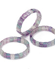 Faceted bracelet in fluorite stone - emotional stability