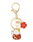 Portachiavi portafortuna con gatto Maneki Neko - Prosperità e buona sorte