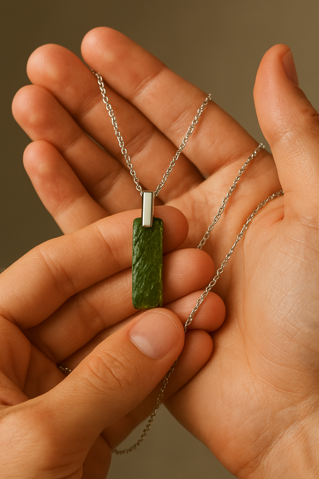 COLLANA CON MOLDAVITE NATURALE -  Confezione Regalo, garanzia e Certificato
