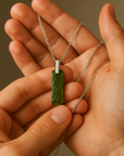 COLLANA CON MOLDAVITE NATURALE - Confezione Regalo, garanzia e Certificato