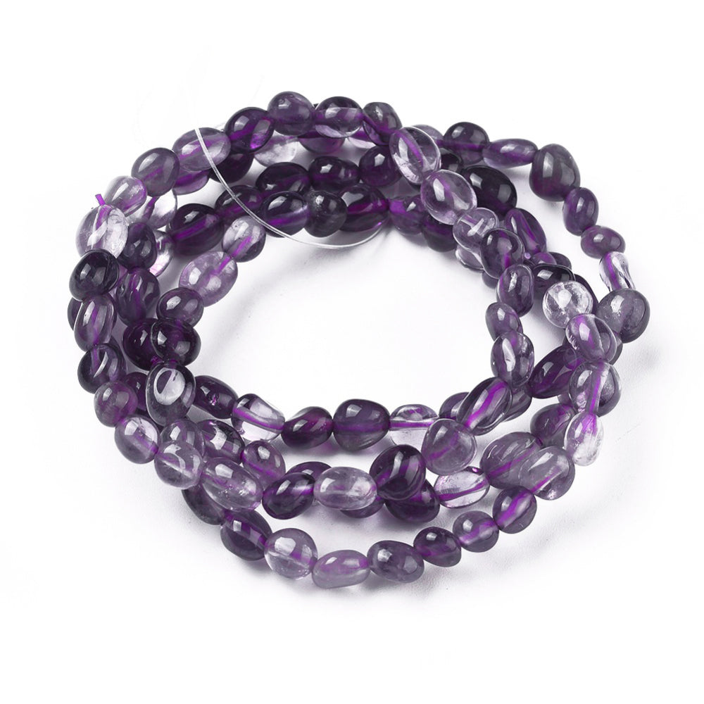 Elastic bracelet with papitis in amethyst - calm and reduction of stress
