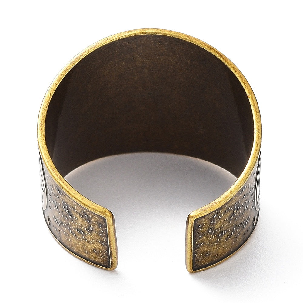 Ancient bronze archangel ring - adjustable
