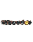 Samsara Tormalina nera - Bracciale tibetano Shamballa | Unisex