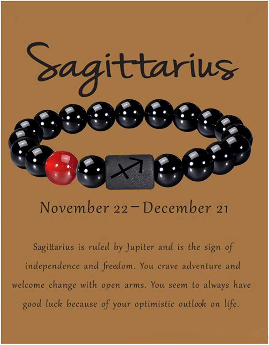Bracciale astrologico perle naturali con segno zodiacale oroscopo - 12 costellazioni