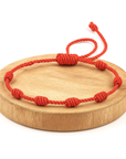 BRACCIALE ROSSO DELLA FORTUNA - 7 nodi