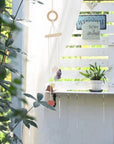 Campana a vento chakra con 7 pietre grezze - Decorazione casa 49cm