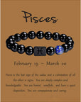 Bracciale astrologico perle naturali con segno zodiacale oroscopo - 12 costellazioni