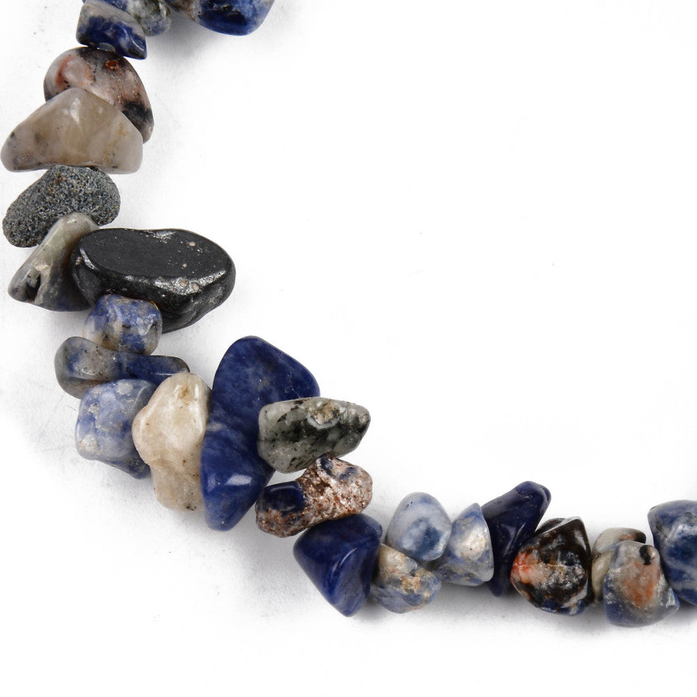 Bracciale in chips di Sodalite - Chiarezza mentale, equilibrio emotivo e intuizione