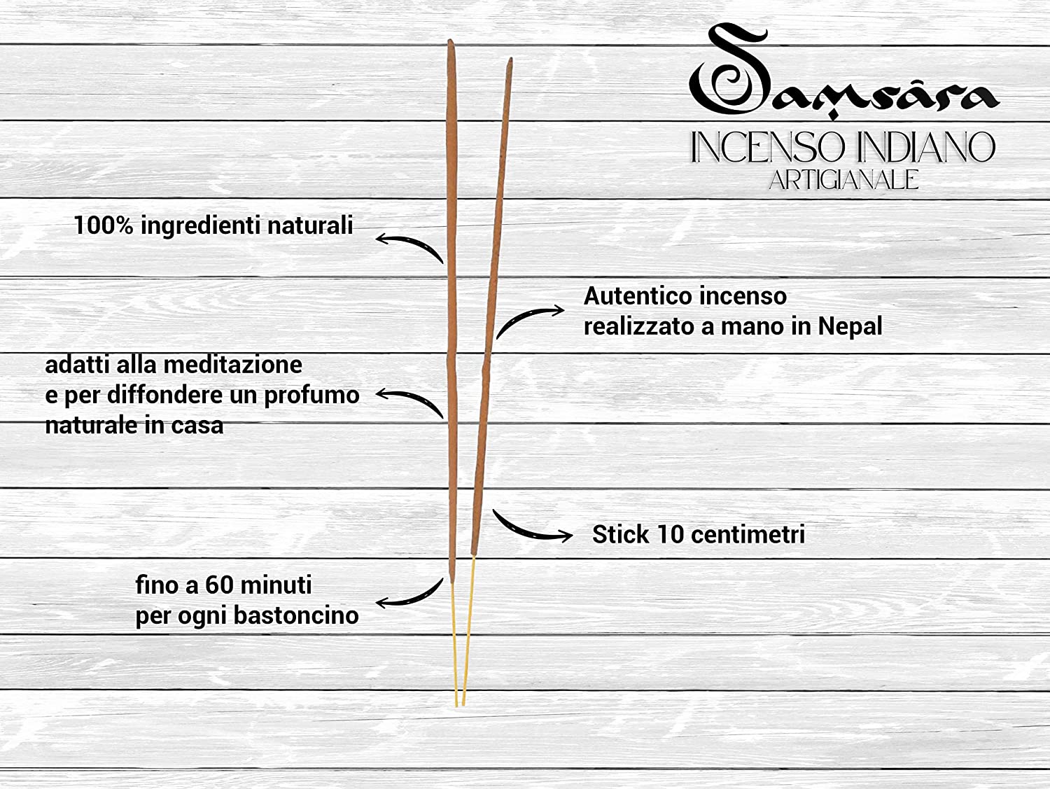 SAMSARA - Incenso Indiano in Stick Artigianale - EMIRATES OUD - 15g