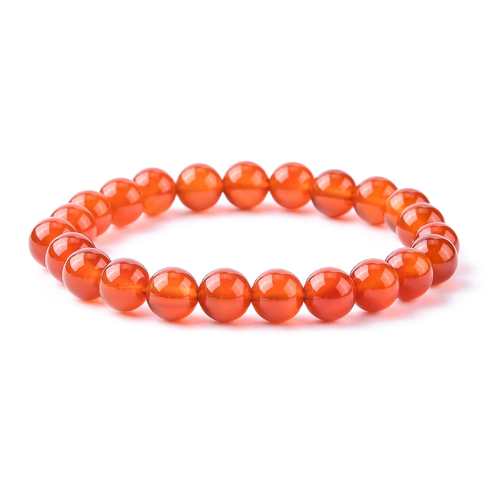 Bracciale elastico in Pietra Corniola - Controllo del flusso energetico e bilanciamento