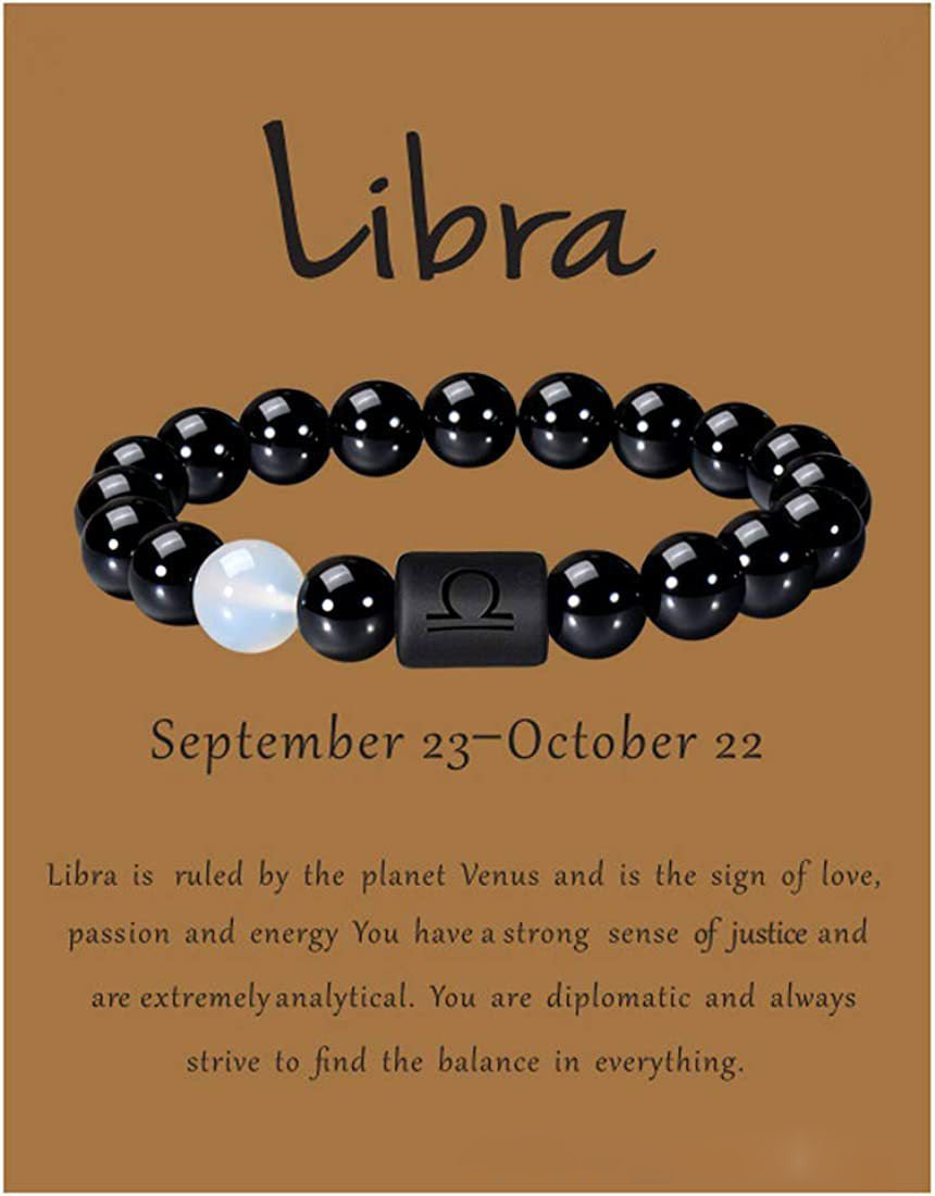 Bracciale astrologico perle naturali con segno zodiacale oroscopo - 12 costellazioni