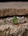 ANELLO CON GIADA IN ARGENTO 925 - Armonia, prosperità e protezione energetica
