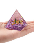 Piramide orgonica con lamina oro - Ametista