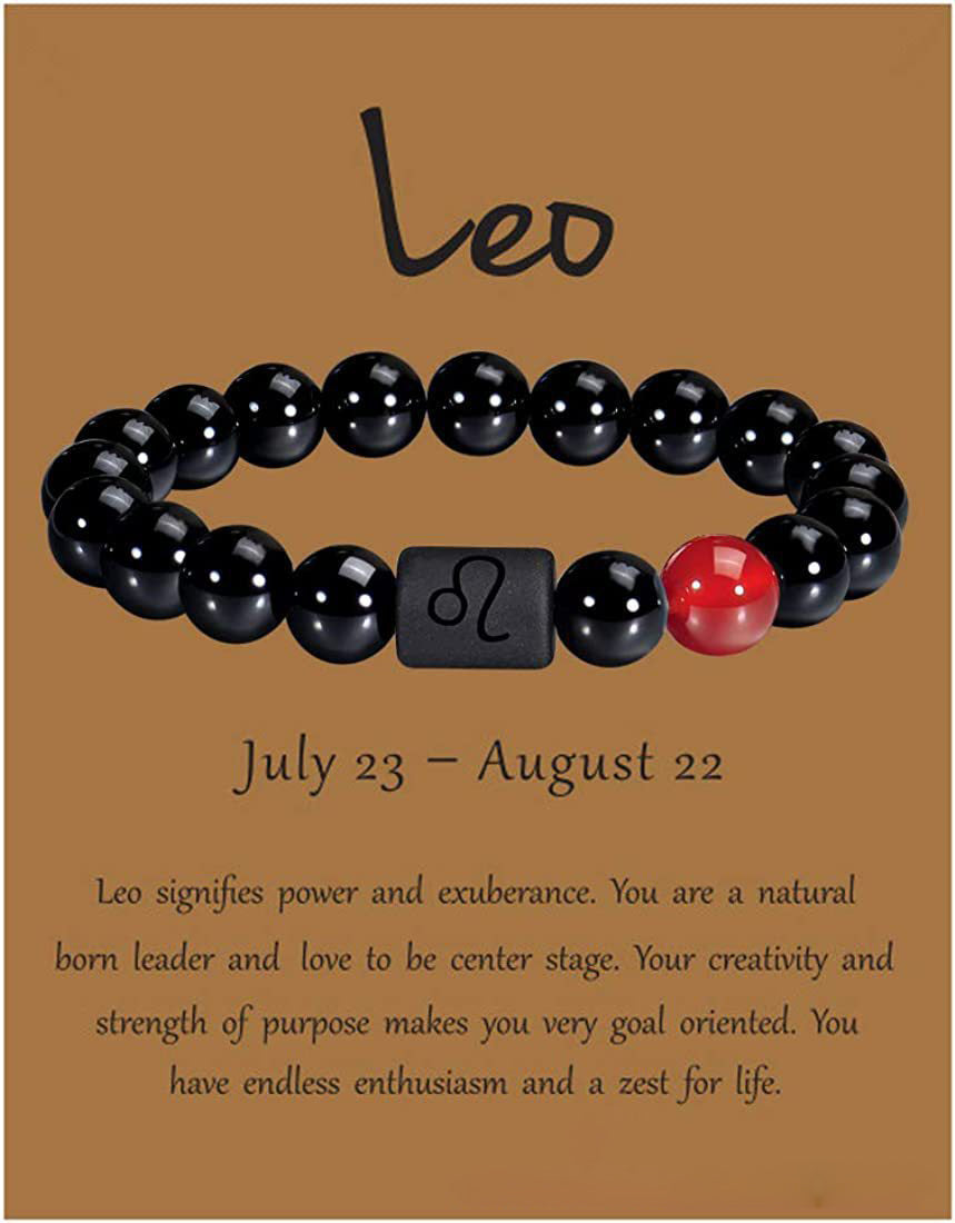Bracciale astrologico perle naturali con segno zodiacale oroscopo - 12 costellazioni