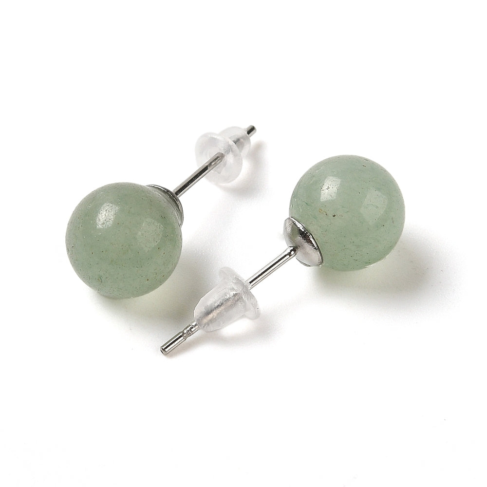 Green adventurine earrings - calming energy