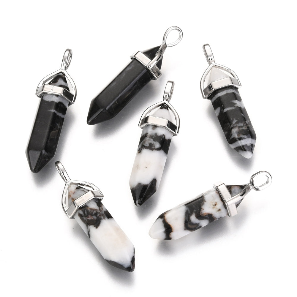 Prism pendant DiaSpro Zebra - tenacity and combativeness