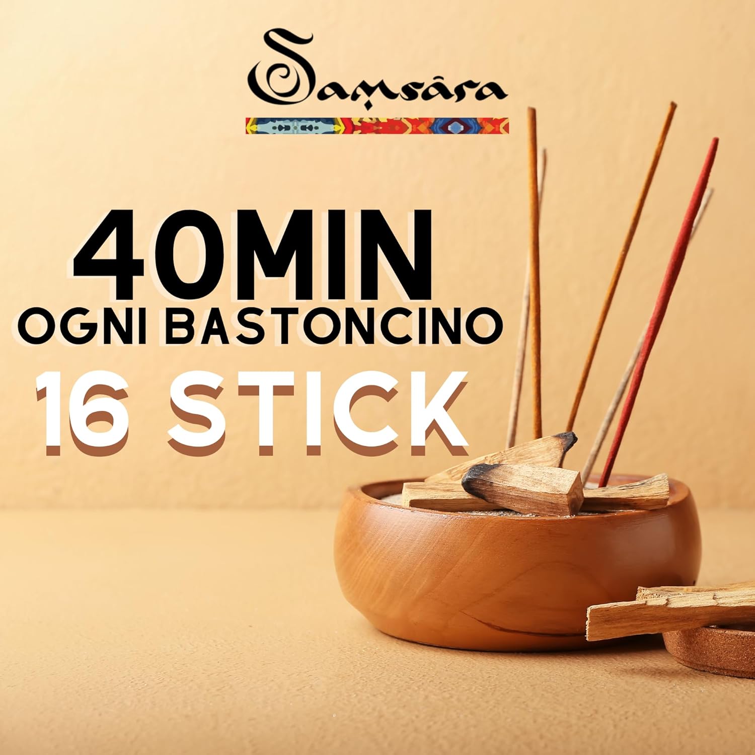 SAMSARA ANTI TABACCO - Incenso in Stick Artigianale