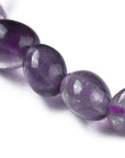 Bracciale elastico con pepite in Ametista - Calma e riduzione dello stress