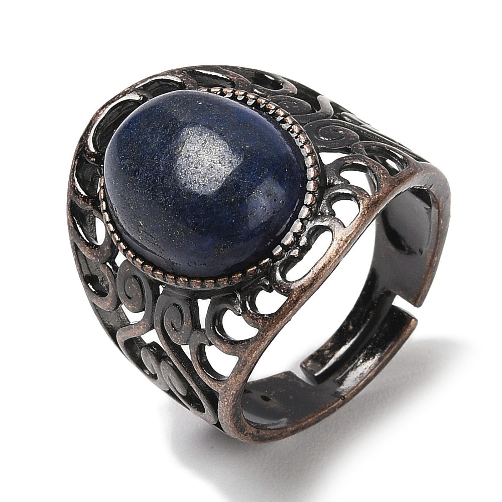 Anello con Lapislazzuli - Regolabile