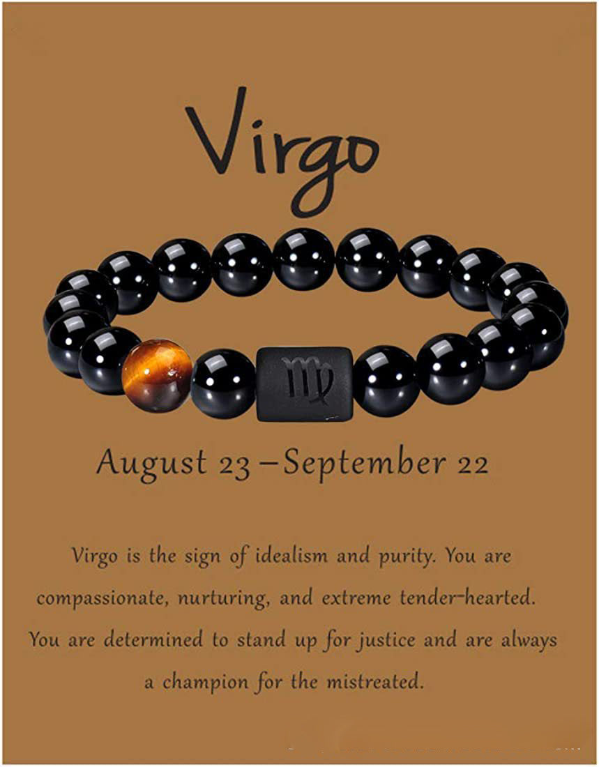 Bracciale astrologico perle naturali con segno zodiacale oroscopo - 12 costellazioni