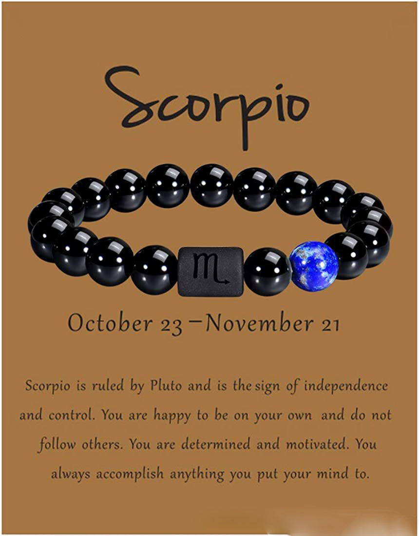 Bracciale astrologico perle naturali con segno zodiacale oroscopo - 12 costellazioni
