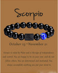 Bracciale astrologico perle naturali con segno zodiacale oroscopo - 12 costellazioni