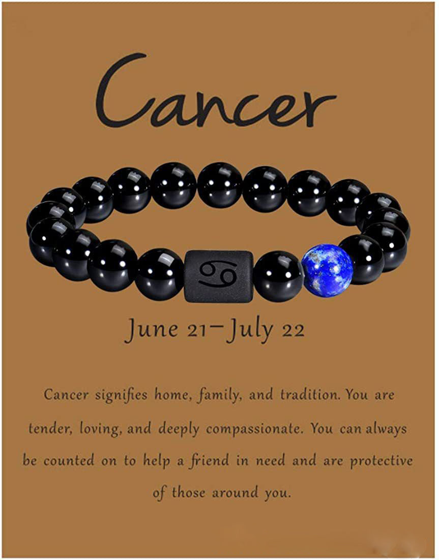 Bracciale astrologico perle naturali con segno zodiacale oroscopo - 12 costellazioni