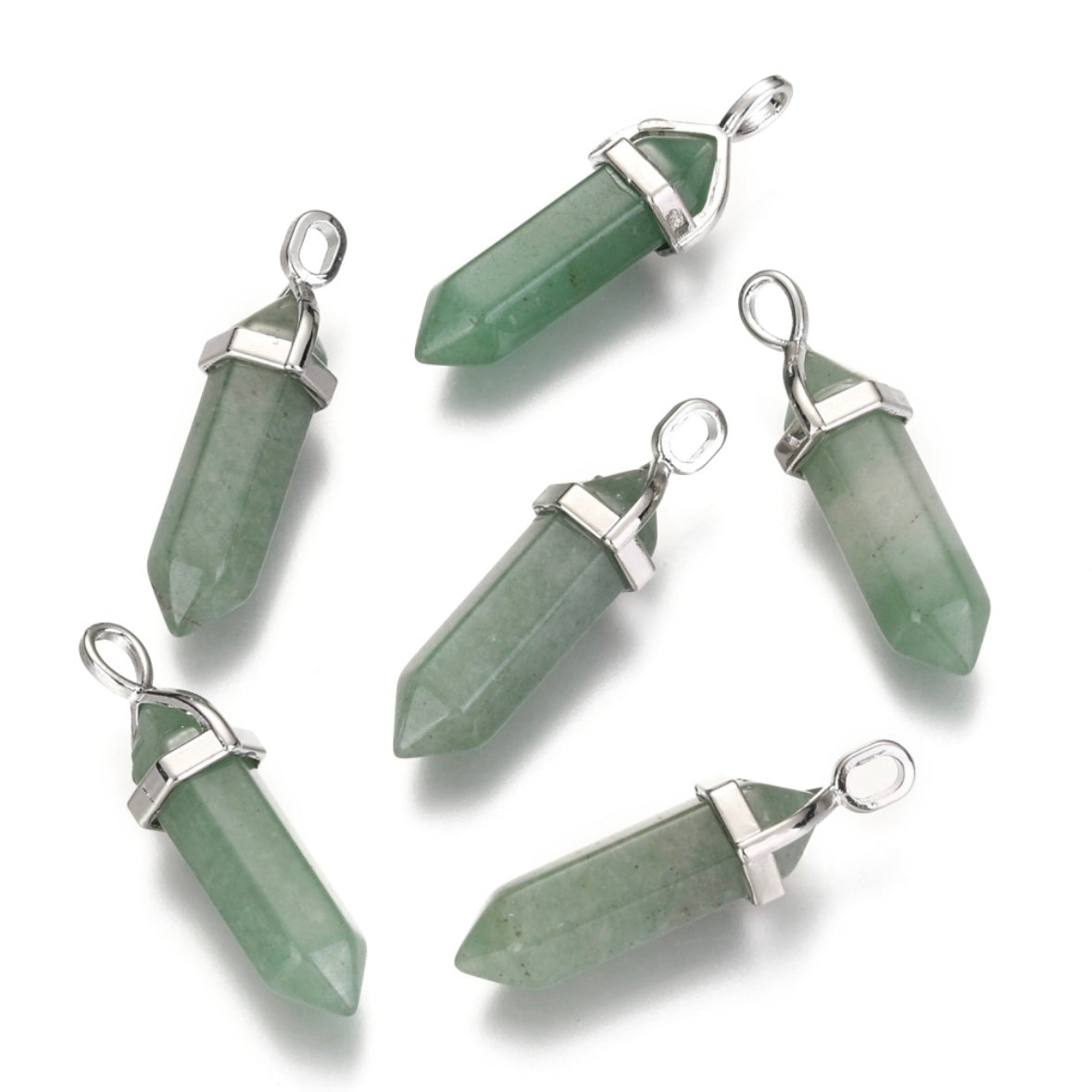 Prism pendant green adventurine - tranquility, optimism and patience