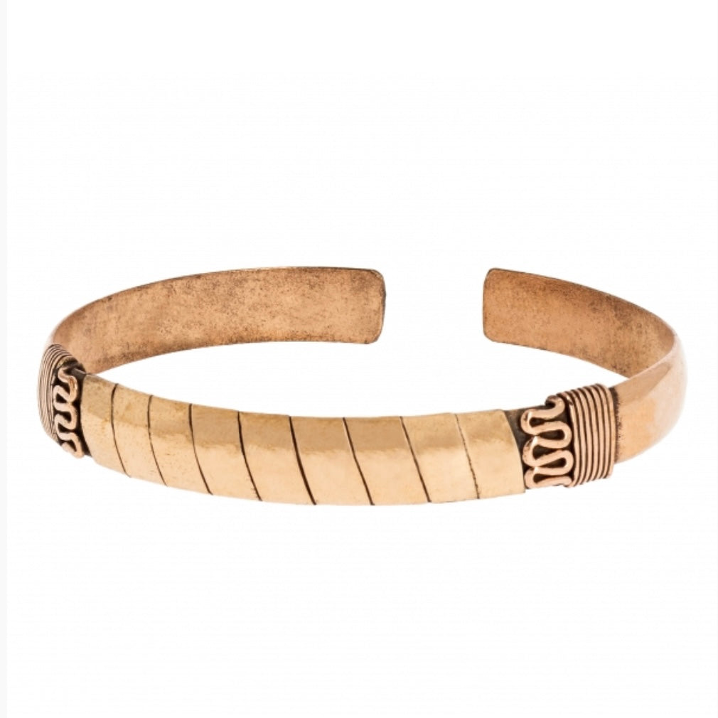 Bracciale in rame con serpente di fuoco tibetano - Flusso di energia - clorophilla-shop