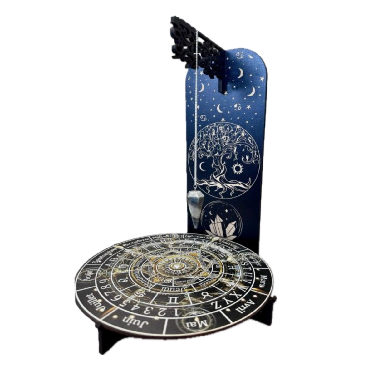 Wooden divinatory tablet for pendulum - Star Divina
