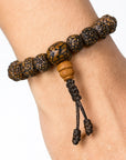 Mala bracelet in adjustable rudraksha - 21 polished grains
