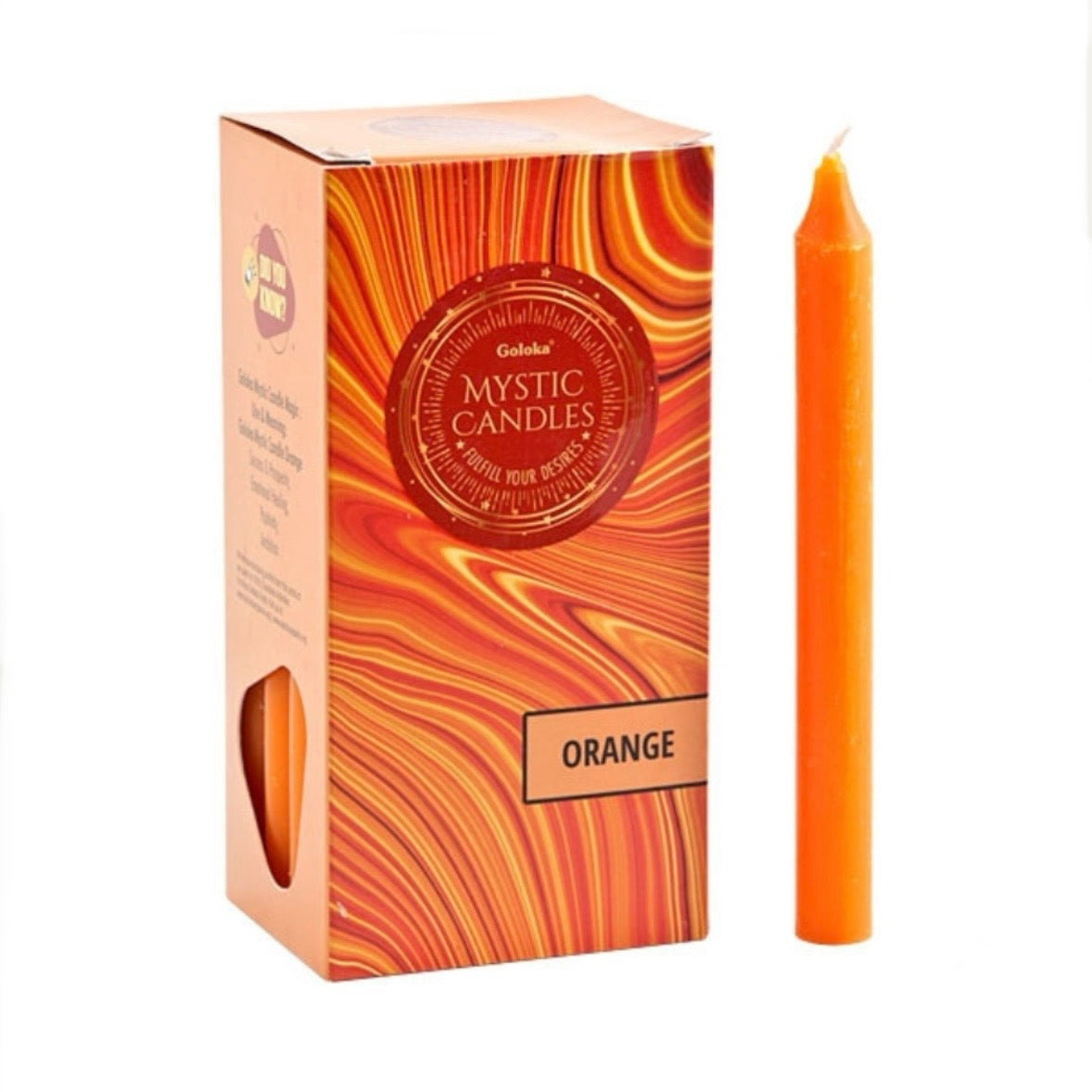 Goloka Candela arancione Rituali da tavolo - Kit 20 candele mistiche