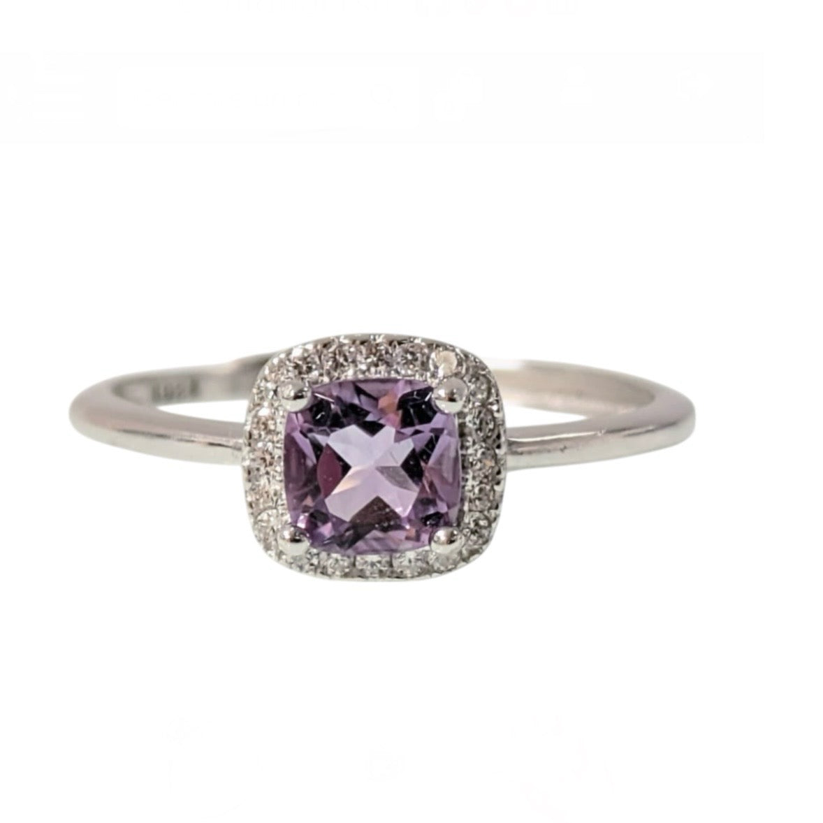 Ring with 925 silver amethyst - adjustable