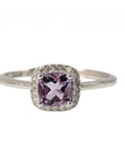 Anello con Ametista in argento 925 - Regolabile