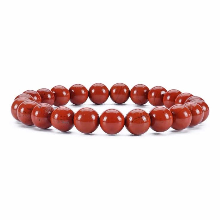 Chlorophilla elastic bracelet in red diasppo - energy and vitality