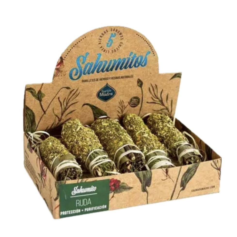 Sagrada Madre Smudge di erbe artigianali - Salvia e Ruda